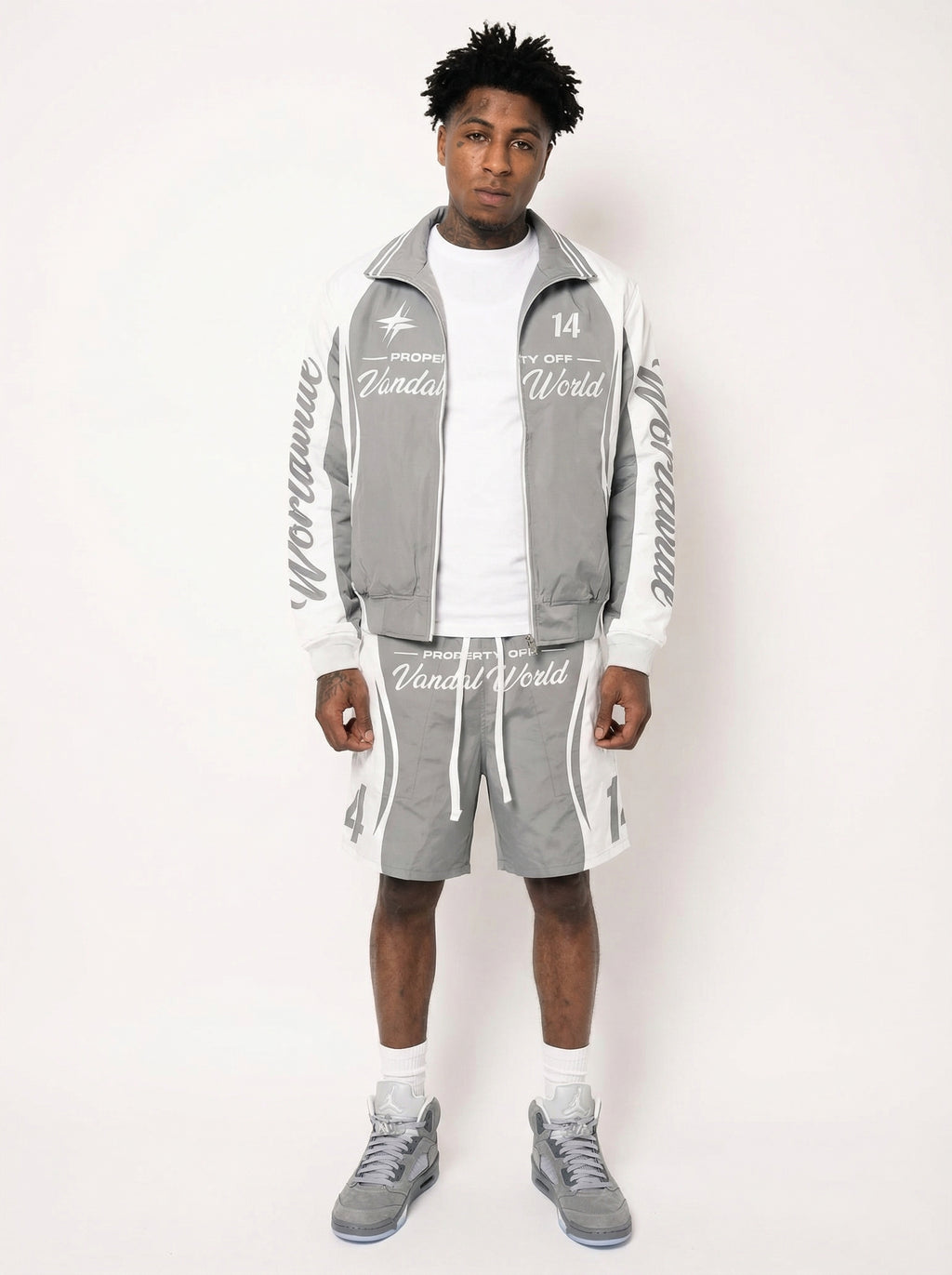 Vandal World Tracksuit - Grey