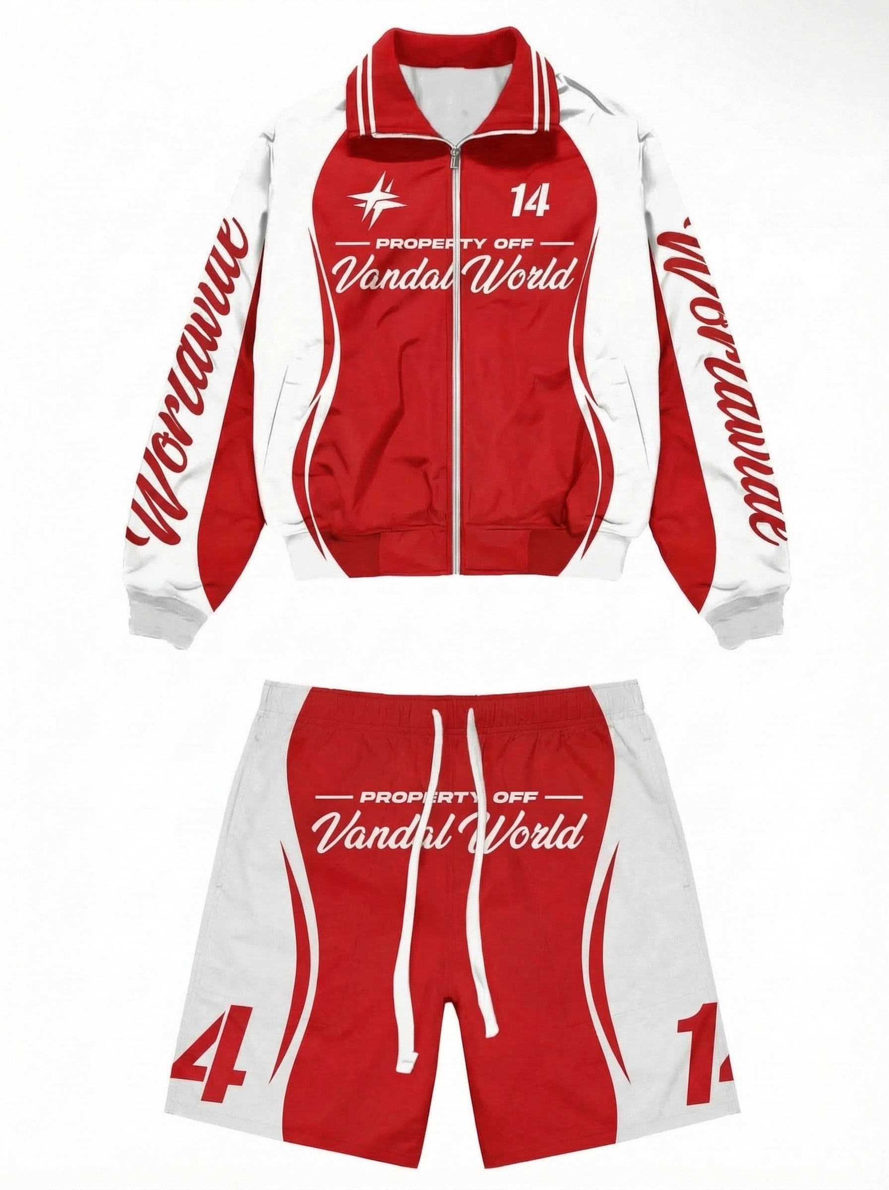 Vandal World Tracksuit - Red