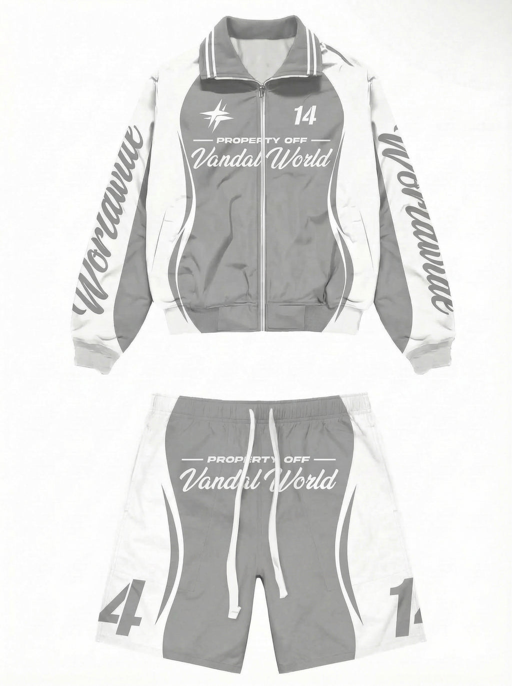 Vandal World Tracksuit - Grey