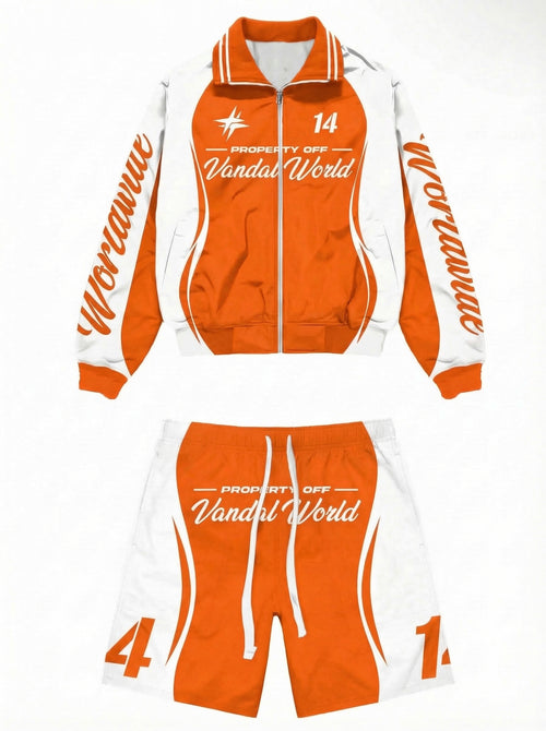 Vandal World Tracksuit - Orange